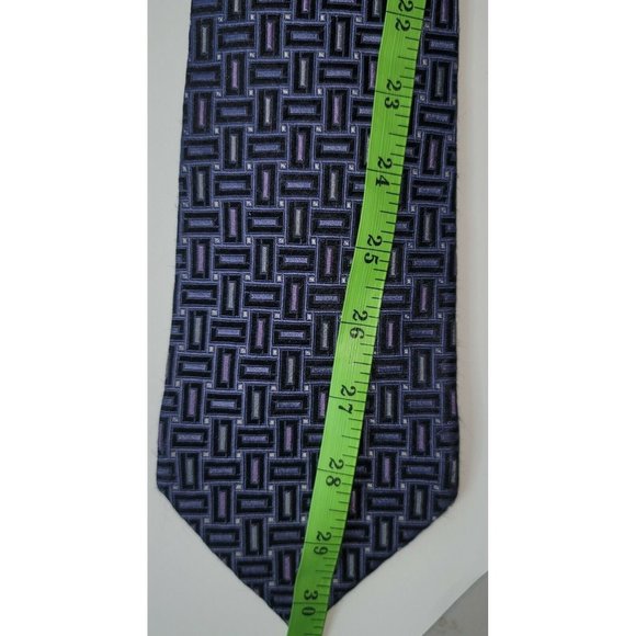 Robert Talbott Best of Class Nordstrom Blue Stripe Silk Geometric Tie - Picture 3 of 6